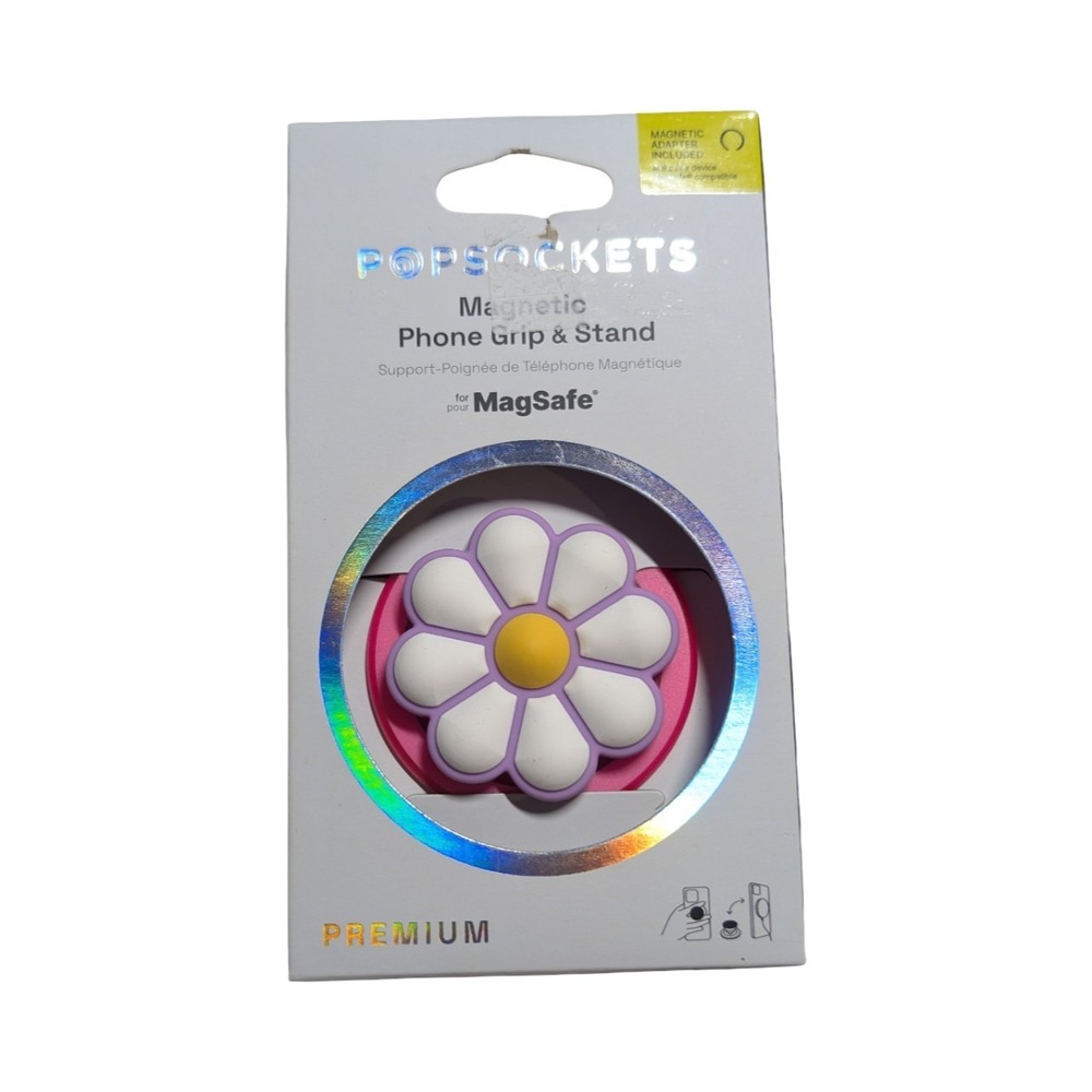 N3-O PopSockets Phone Grip with Expanding Kickstand Magnetic Doodle Daisy Boca